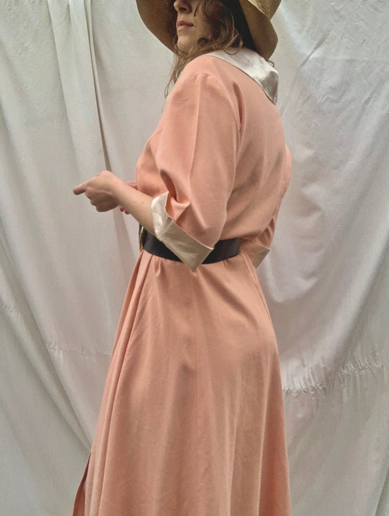 Jane - Vintage Handmade Peach Dress